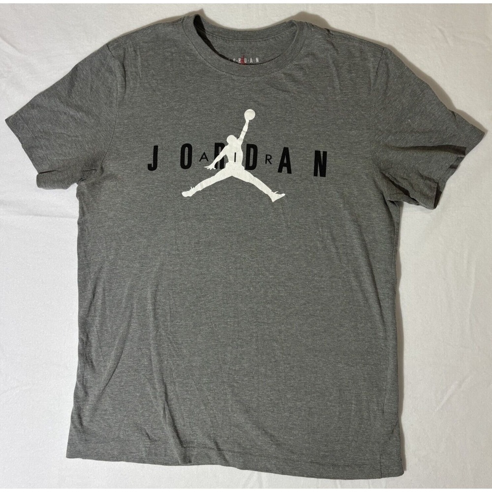 Nike Air Jordan Workman Jumpman Short Sleeve Medium Size T-Shirt Heather Gray